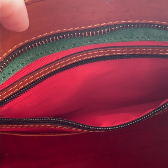 Dooney Bourke orange/brown leather purse - Picture 6 of 8